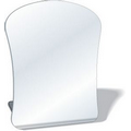 Free-Standing Acrylic Plastic Mirror, 5.5"x6.5" Round Top, Non-Printed